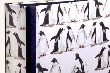 Origineller Ordner "Pinguine", schwarz - weißl